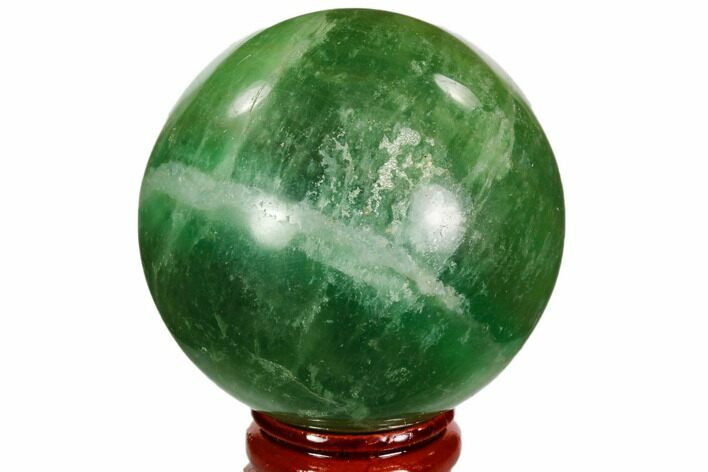 Polished Green Fluorite Sphere - Madagascar #106284